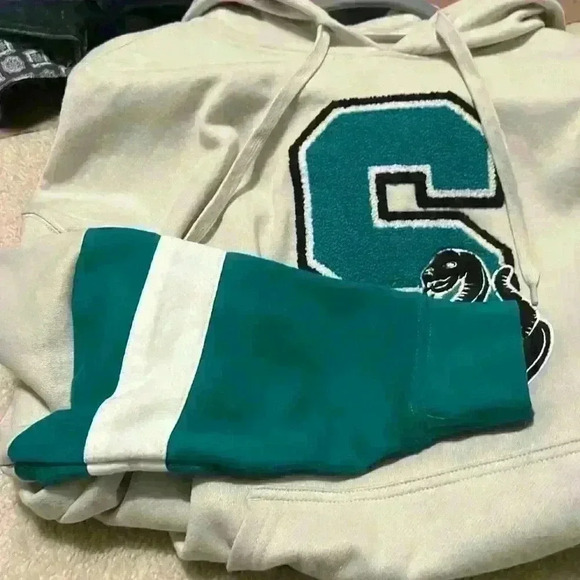 Harry Potter Slytherin Varsity Hoodie - BoxLunch Size Medium - Picture 4 of 5